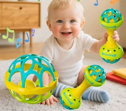 Lot de 3 hochets pour bebe de 0-12 mois | Éveil Sensoriel