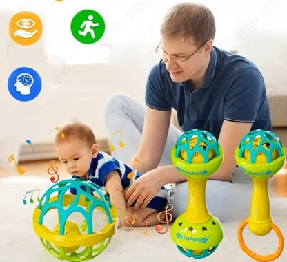 Lot de 3 hochets pour bebe de 0-12 mois | Éveil Sensoriel