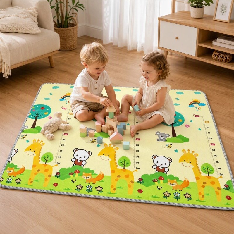 Tapis bébé mousse brillant et coloré